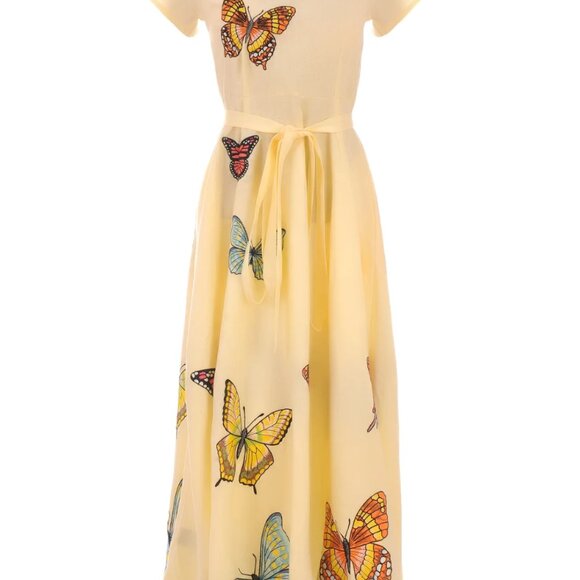 Fanm Mon Papiyon Dress in Light Yellow Size M - Picture 1 of 4